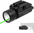 Gmconn Tactical Flashlight with Green Laser Light Combo - 1250 Lumen Rechargeable Pistol Light
