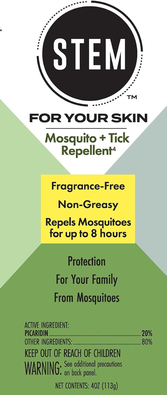 STEM Mosquito & Tick Repellent Spray - Fragrance-Free Picaridin Protection, 4 oz