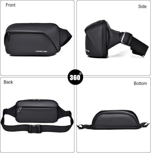 FANDARE Sling Bag - Lightweight Crossbody Backpack for Men | Casual Tactical Travel Pack - Black