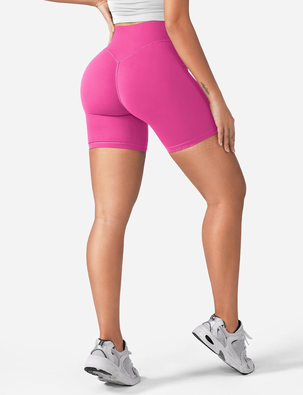 YEOREO Women's Biker Shorts - High Waist Tummy Control for Gym & Yoga | 3.6", 4.5", 6" Sizes