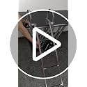 COC-LF 4-Step Stainless Steel Boat Ladder, Folding Telescoping Rear Entry, Heavy Duty
