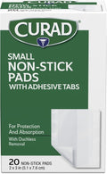 Curad Non-Stick Adhesive Pads - Small 2" x 3" | Pack of 20 for Comfortable Wound Care