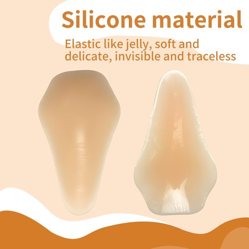 goduog Silicone Knee Pads,Adhesive Knee Brace KneePad for Skiing Skating,Snowboarding,Ateboarding,Roller Skating,Rollerblading,Dancing,Unisex,Skin,L