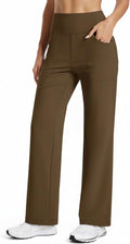MAGCOMSEN Women's Fleece Lined Pants - High Waisted Thermal Yoga Sweatpants with Pockets