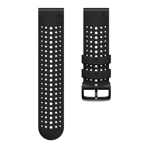ANCOOL Compatible with Garmin Fenix 5X/6X/7X Band, 26mm Easy-fit Soft Watch Band Replacement for Fenix 5X Plus/Fenix 6X/Fenix 6X Pro/Tactix Charlie/Descent MK2 (Black/Grey)