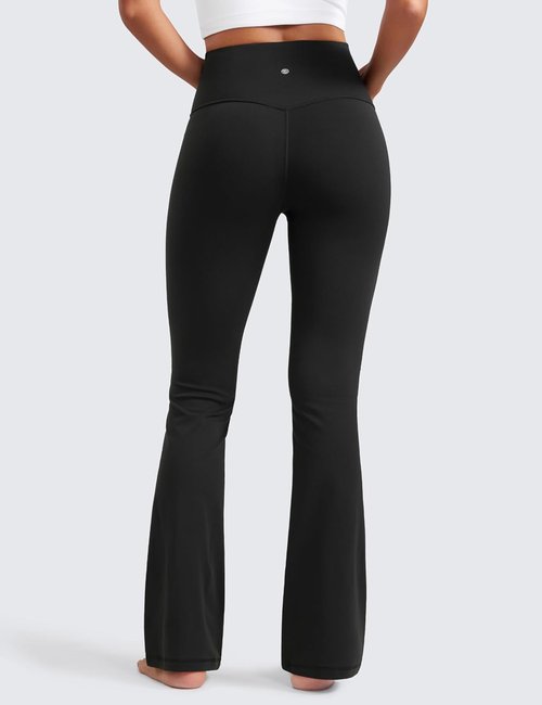 CRZ YOGA Flare Leggings - High Waist Bootcut Lounge Pants with Pocket | Available in 29"-33.5" Sizes