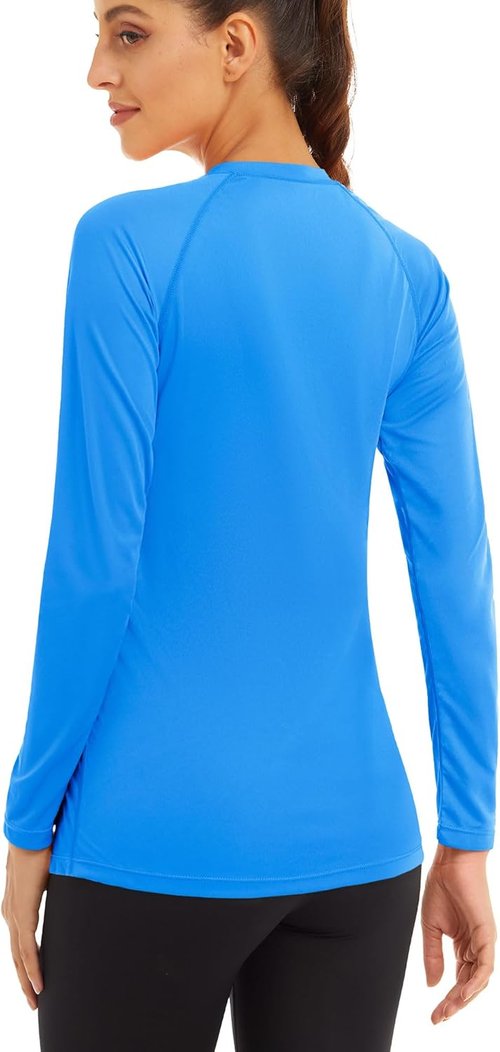 MAGCOMSEN Women's Long Sleeve Sun Protection Shirt - UPF 50+ Rash Guard for Hiking & Fishing