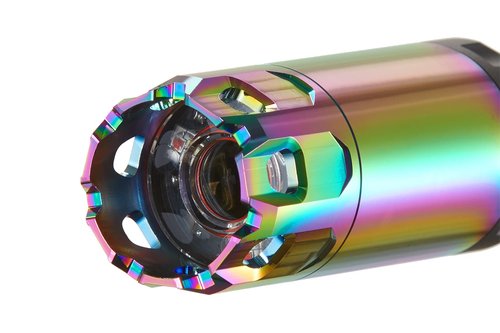 Lancer Tactical w/Ace X Tech Special Edition Heat Gradation Color Scheme Bifrost Tracer Unit with Multi Color RGB Rainbow Flame Effect (Black & Rainbow)