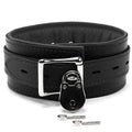 VP Leather Macon BDSM Collar – Handcrafted Padded Bondage Collar with Lambskin & Latigo Leather – Couples Sex Toys – BDSM Collection – Sexy Chokers for Women - Adult Play Accessories – Small, Black