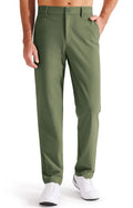Libin Mens Golf Pants Stretch Work Dress Pants 29" Lightweight Business Casual Pants for Men Classic Fit Comfy Trousers Office Lounge with Pockets, Army Green, 32W x 29L