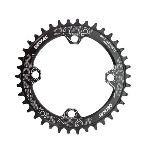 DJC Bike Crankset 104BCD with Chainring BSA Bottom Bracket with Spindle for MTB 1x 2X 3X Speed Mountain Bike Black Red Oilslick 170mm 175mm (175mm Black, Round 36T)