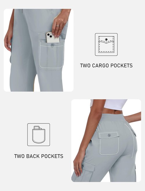 MoFiz Women's Cargo Capris Pants - Lightweight Quick-Dry Travel & Hiking Pants | Summer Style
