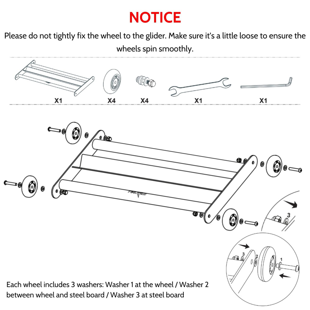 Yes4All Glute Ham Glider, Exercise Wheels for Home Gym Fitness, Glute Hamstring, Booty Building, Leg Excerise & Ab Roller for Abs Workout Equipment