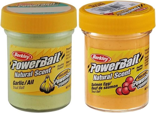 Berkley PowerBait Garlic Scented Trout Bait - Natural Formula, 1.75 oz for Effective Fishing