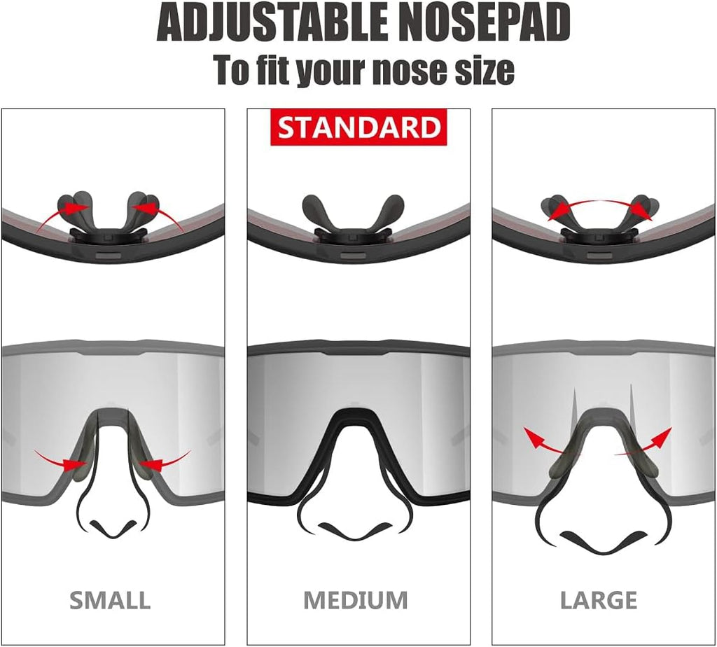 Polarized Cycling Sunglasses - Unisex Sports Eyewear for Golf, Running, MTB & Outdoor Activities