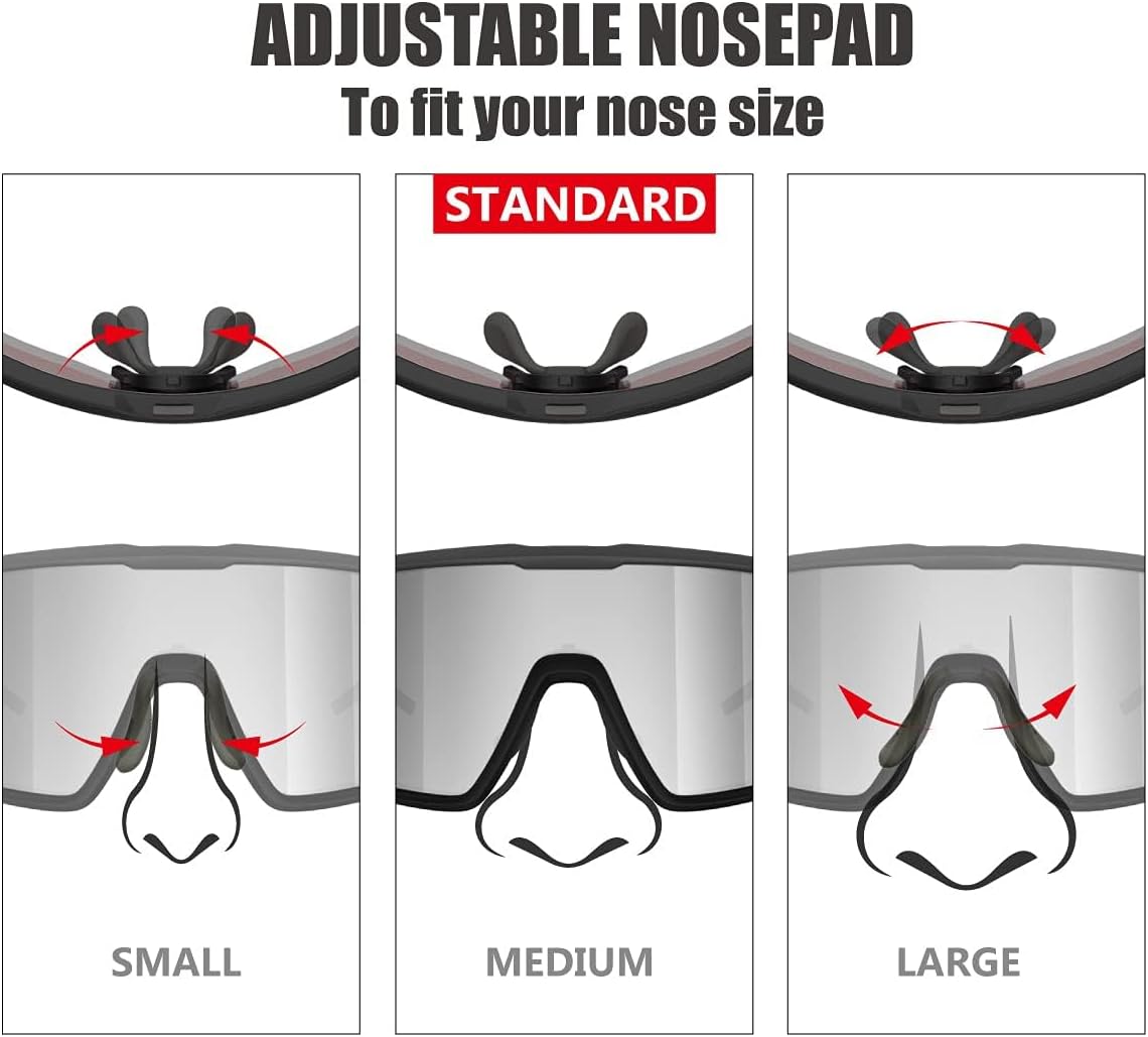 Polarized Cycling Sunglasses - Unisex Sports Eyewear for Golf, Running, MTB & Outdoor Activities