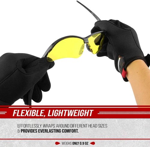 Glove Station Optic Max Safety Glasses - Scratch-Resistant Eye Protection for Men & Women | Ideal for Hunting & Construction