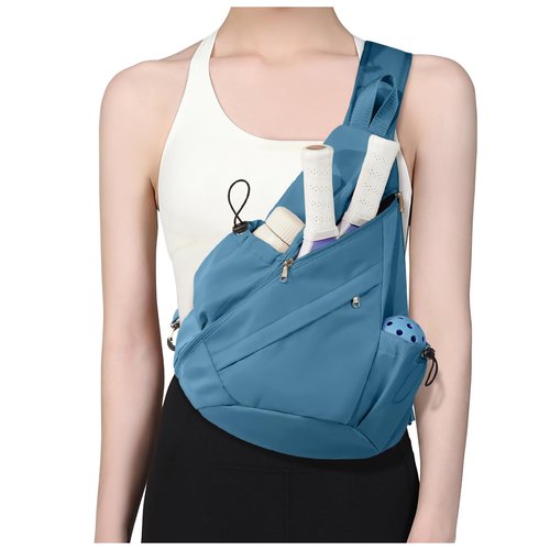 bluterm Pickleball Bag for Women Men, Crossbody Sling Bags Pickleball Paddle Bag Should Chest Bags Backpack