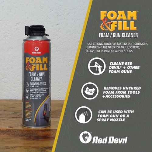 Red Devil 0921 Foam & Fill Foam Gun Cleaner, Clear