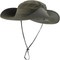 Connectyle UPF 50+ Wide Brim Sun Hat - Breathable Cowboy Boonie Cap for Outdoor UV Protection | Ideal for Fishing & Hiking