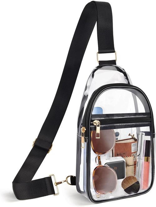 Clear Bag by [Brand Name] - Stadium Approved Crossbody Purse with Front Pocket for Concerts & Festivals