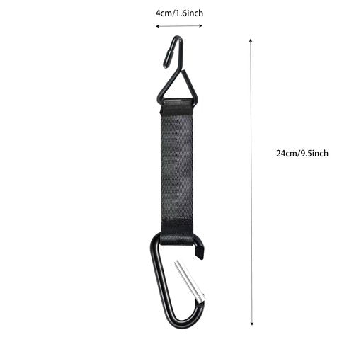 New valley warbler Fence Hooks for Baseball, Pickleball, Tennis and Camping, Nylon Safety Buckles and Durable Metal Hooks for Sports Bags, Pack of 4 (4)