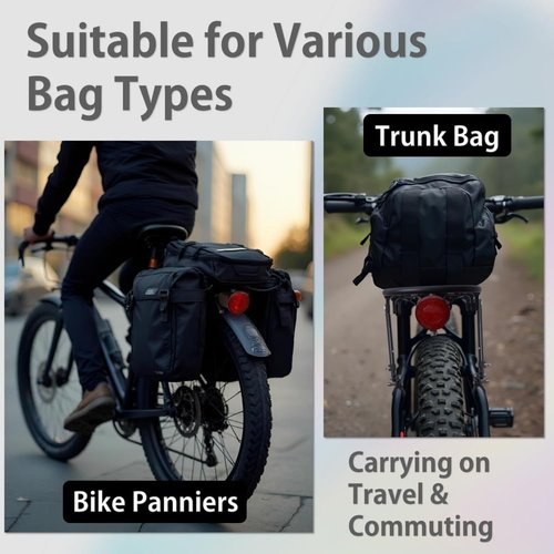 King Mills Fat Tire Bike Rack and Electric Bike Rack, Parrilla para Bicicletas Trasera, Ideas as Cargo Rack with Load Capacity (60KG Load Capacity)