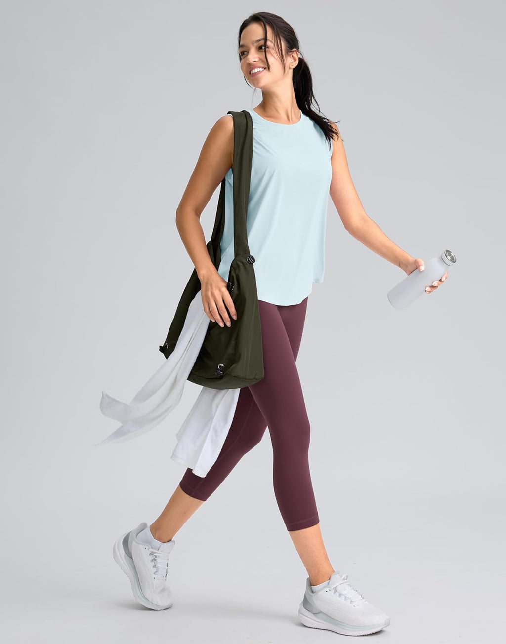 SANTINY Women's Athletic Tank Tops - Lightweight & Breathable Workout Shirts for Yoga & Tennis