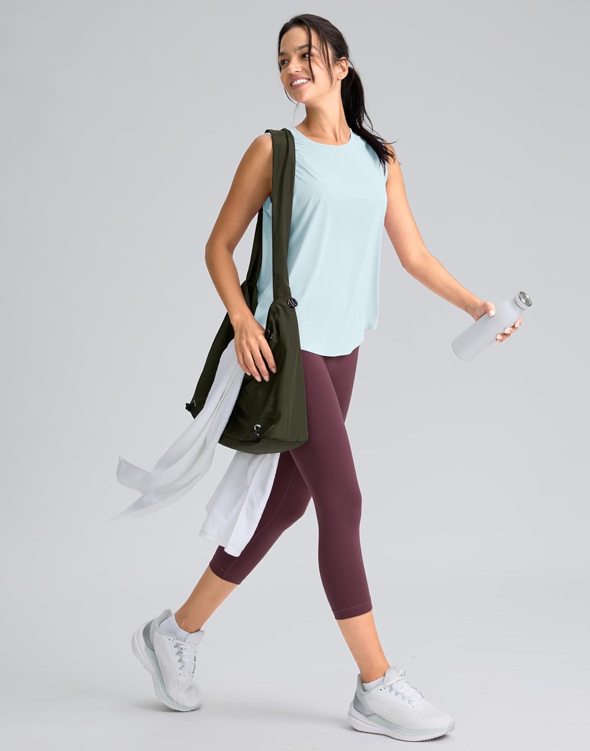 SANTINY Women's Athletic Tank Tops - Lightweight & Breathable Workout Shirts for Yoga & Tennis