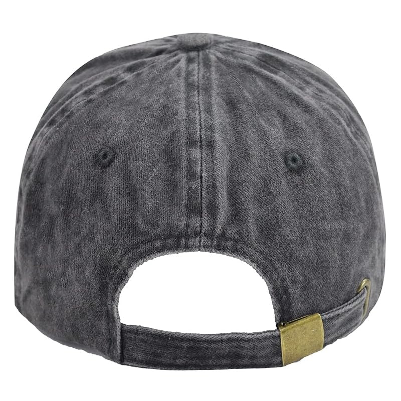 World’s Best Papa Hat for Men - Distressed Cotton Baseball Cap, Black, One Size - Papa Embroidered