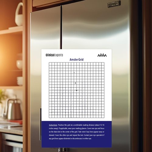 Amsler Eye Grid - Magnetic Daily Vision Screening Tool for Macular Degeneration & Glaucoma | 1 Pack