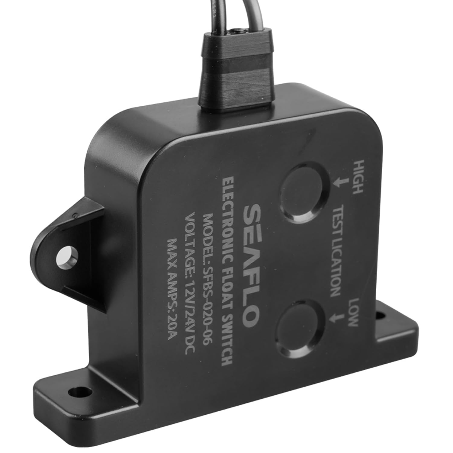 SEAFLO Electric Bilge Switch - Automatic Water Level Sensor, 12V/24V, 20A/10A, Marine Boat | 4-Year Warranty