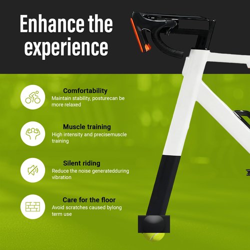 DINTSTYLE Indoor Cycling Snap Rocker Feet, Bike Trainer Rocker Feet for Zwift Ride Front Leg, with 2 Pack Tennis Balls, Indoor Cycling Accessories