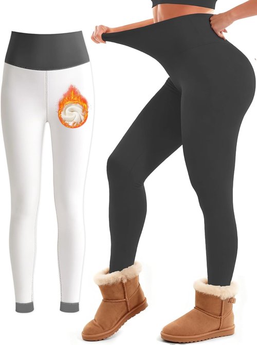 Laite Hebe Fleece Lined Leggings for Women - High Waisted Thermal Yoga Pants | Tummy Control & Warmth