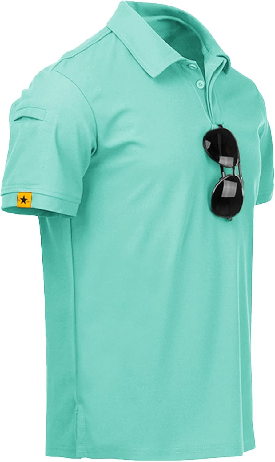 SCODI Men's Polo Shirts - Performance Short Sleeve Tactical Golf Shirt for Daily Casual Wear