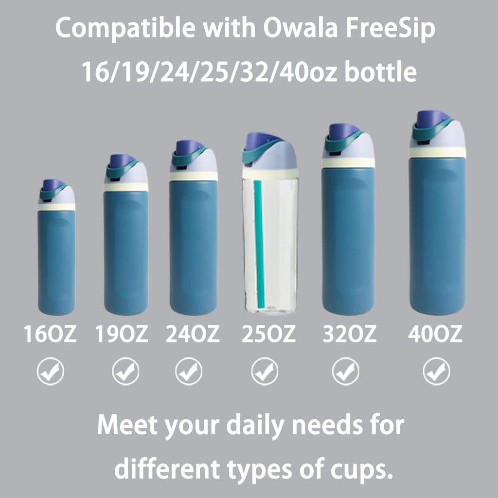 Owala | 6-Pack Replacement Stoppers for FreeSip Water Bottles - BPA-Free Silicone Caps (Gray)