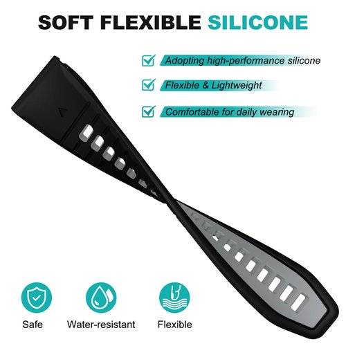 OVERSTEP Compatible with Fenix 7X Bands, 26mm Width Soft Silicone Replacement Strap for Fenix 7X Pro/6X/5X/3 Smartwatch