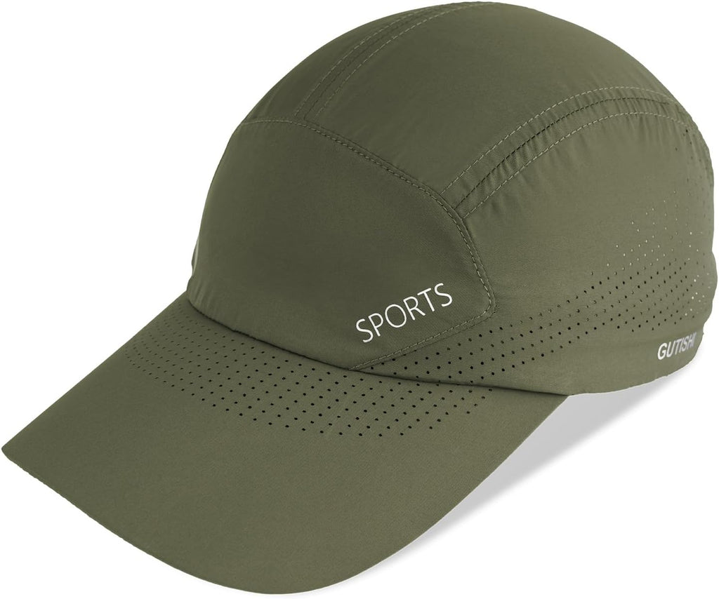 Skiennix Quick Dry Running Hat - Adjustable Cooling Baseball Cap with Reflective UPF 50+ | Breathable Sport Hat for Men & Women