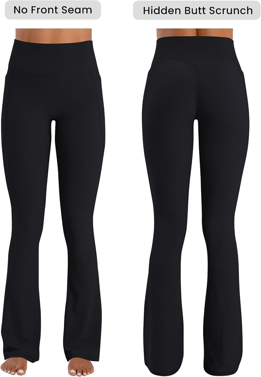 Sunzel Flare Leggings for Women - Hidden Butt Lifting, Tummy Control | Pockets, Mini Flared Design