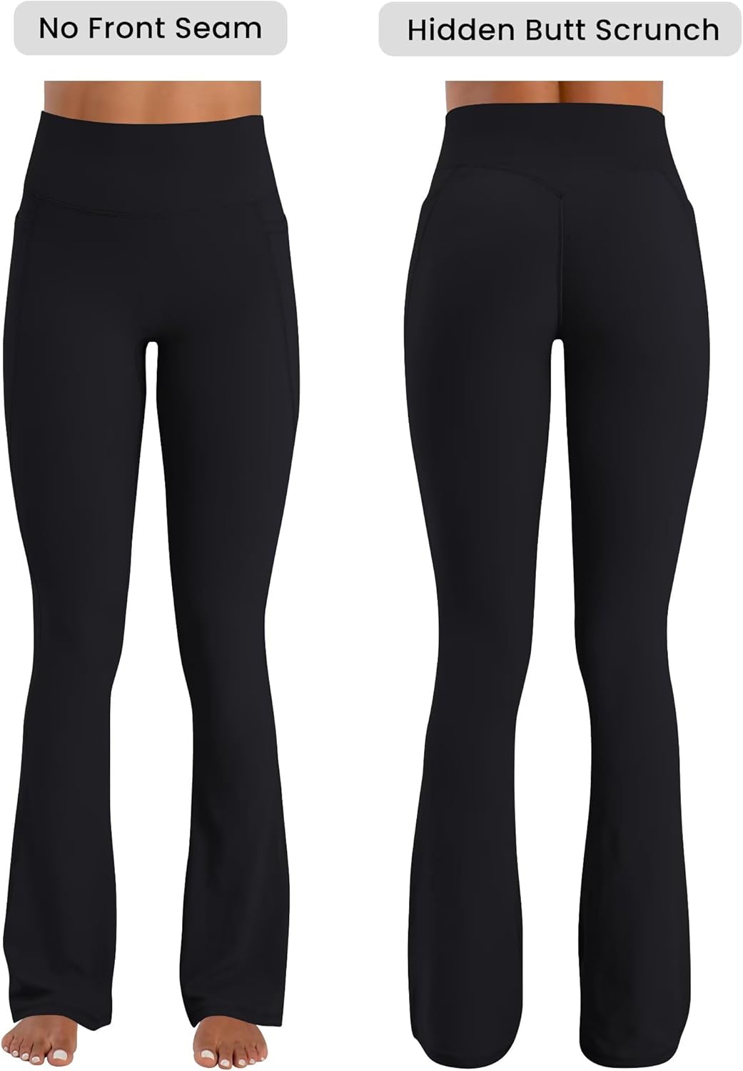 Sunzel Flare Leggings for Women - Hidden Butt Lifting, Tummy Control | Pockets, Mini Flared Design