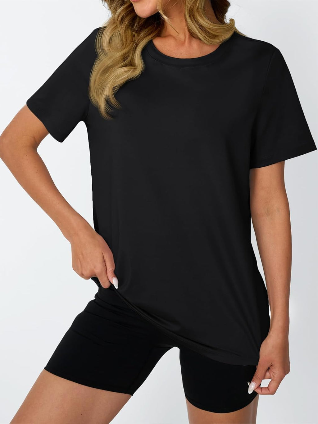 AUTOMET Women's Workout Tops - Moisture-Wicking Short Sleeve Gym Shirts for Yoga & Running | Quick Dry