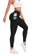 High-Waisted Leggings for Women - Tummy Control Yoga & Workout Pants, Black XL