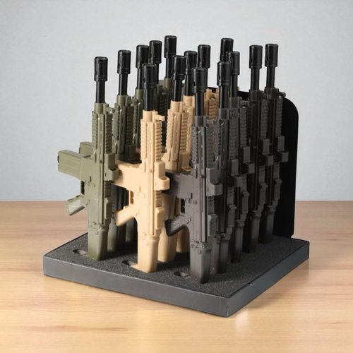 Butane AR-Style Rifle Torch Lighter, Vintage Novelty Lighter, Refillable & Adjustable, Unique Mini Lighter for Men Fireplace Candles Camping BBQ (No Fuel Inside)