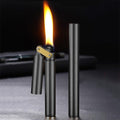 Laicengo Vintage Trench Lighter, Copper Lighter, Windproof Brass Lighters for Men Dad Husband (Fuel Not Included), Black