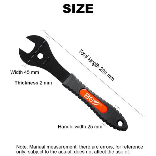 SONZUIA Bicycle Cone Wrench Set Tool (13, 14, 15, 16, 17, 18, 19mm), Bike Cone Spanner Set, Wheel Hub Axle Nut Install Remover (13-14-15-16mm)