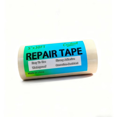 Cosdam Clear Heavy - Duty Waterproof Vinyl Repair Tape (30ft x 5") for Fabric Boat Covers, Canvas Tents, Pop - Up Campers, RV Awnings, Tarps, Canopies and Sails