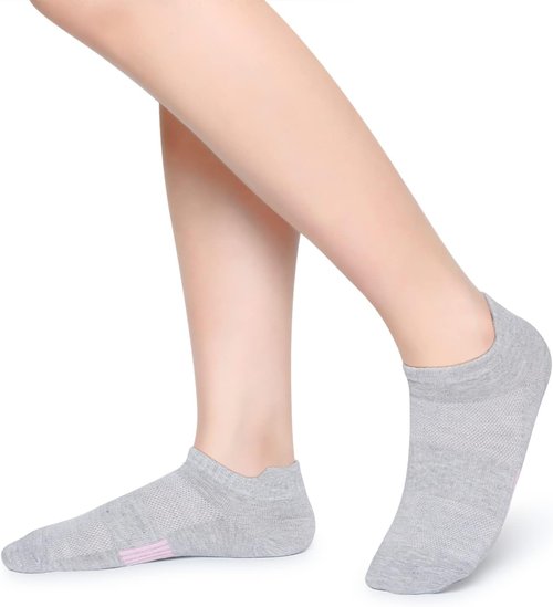 Henwarry Women's Low Cut Athletic Running Socks - 10 Pairs of Soft Cotton Ankle Tab Socks