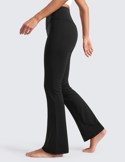 CRZ YOGA Flare Leggings - High Waist Bootcut Lounge Pants with Pocket | Available in 29"-33.5" Sizes