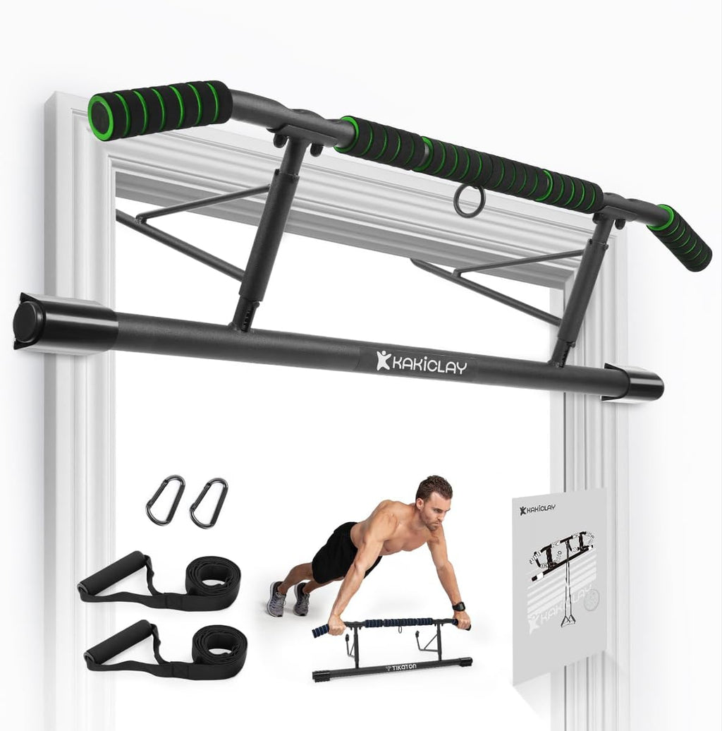 Skiennix Pull Up Bar - 2024 Upgrade Multi-Grip Doorway Gym Bar | Max 440 lbs Capacity, Portable Design