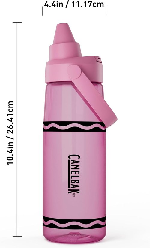 CamelBak Crayola Chug Water Bottle - Limited Edition Pink Flamingo, 25oz Tritan Renew Design